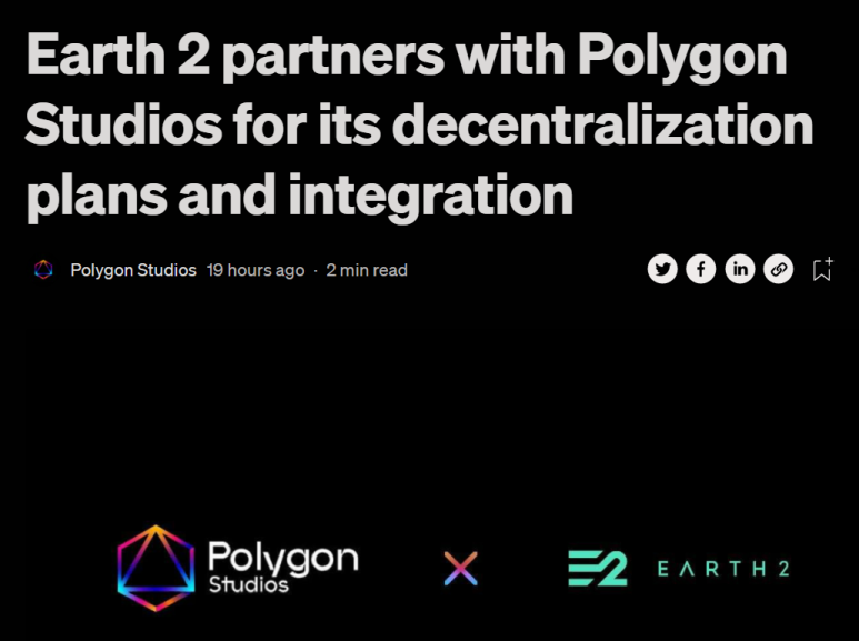 Earth 2 Polygon Studio Partnership